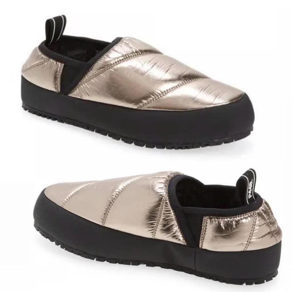 P448 Laby Metallic Gold Slip-On Sneakers E.U Size : 38 Or U.S Size : 7.5